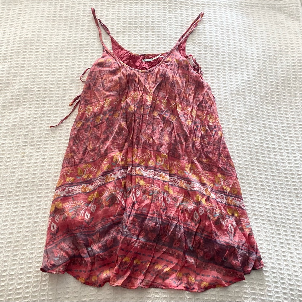Kimchi Blue urban outfitters pink boho printed mini dress size medium